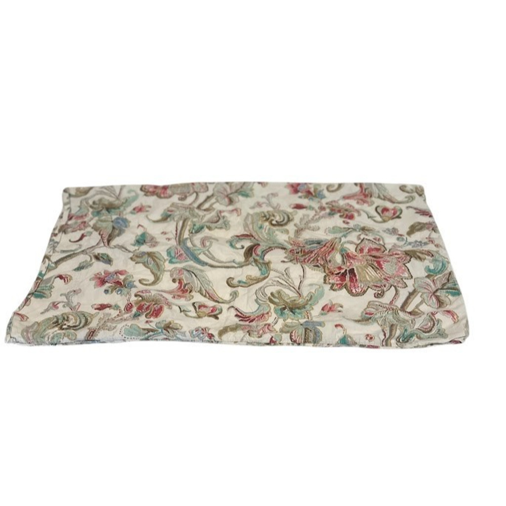 RALPH LAUREN Antigua Floral Bed STANDARD PILLOWCASE Multicolor 1 Piece Cotton